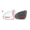 For Toyota Yaris L 2014- Car Accessories Rearview Mirror Lenses Exterior Side Reflective Glass Lens Without Heating 1PCS