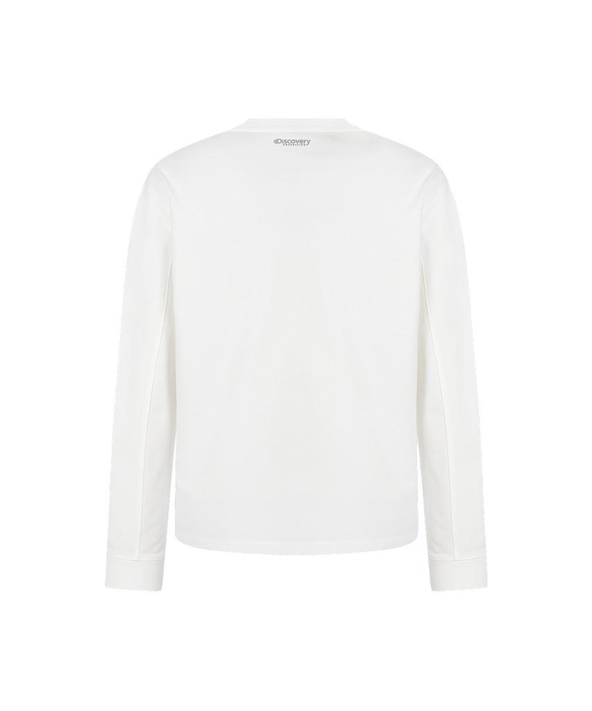DISCOVERY EXPEDITION Women'S Small Logo Long Sleeve T-Shirt (White)