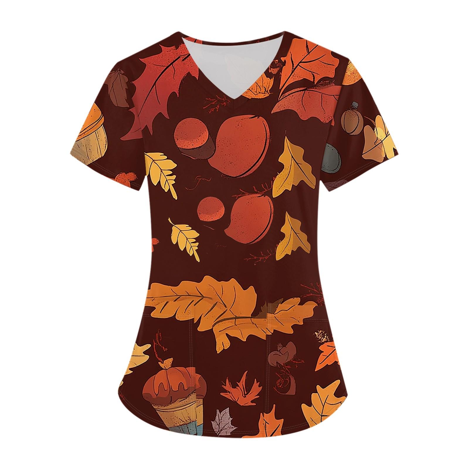 

Женская мода с v-образным вырезом, короткими рукавами и карманами, топы с принтом XXXXL красный