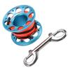 15m Cable Scuba Diving Reel Aviation Aluminum Diving Line Reel with Double Ended Hook for Outdoor Boating Marine