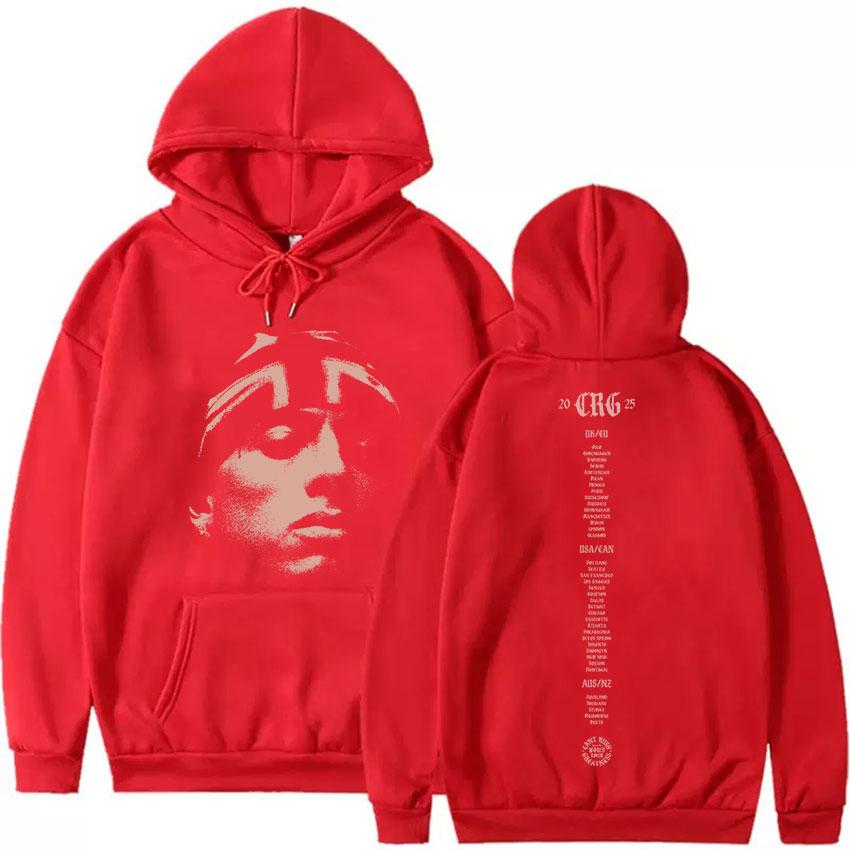 Rapper Central Cee CAN'T RUSH GREATNESS Tour 2025 Merch Hoodie Herrenmode Übergroßes Sweatshirt Hip Hop Gothic Hoodie Streetwear