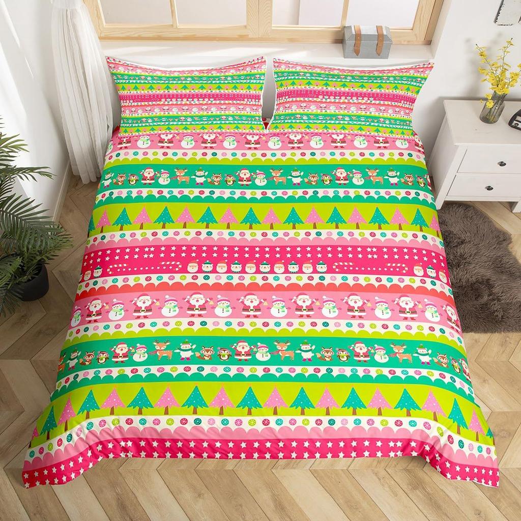 Christmas Car Down Comforter Set Bedding Set 3-piece Duvet Cover Set