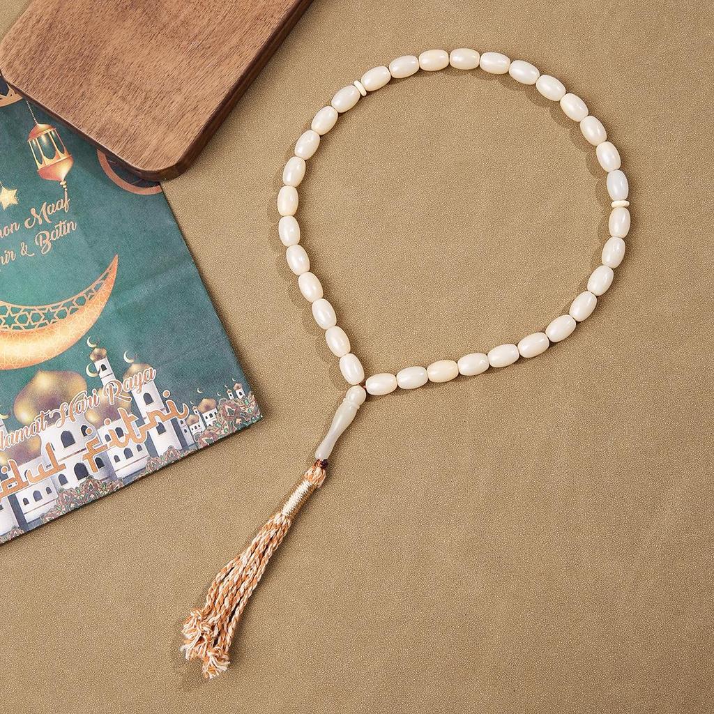 Hui Muslimischer 33-Perlen-Tasbih Gebetsperlen mit arabischer Quaste