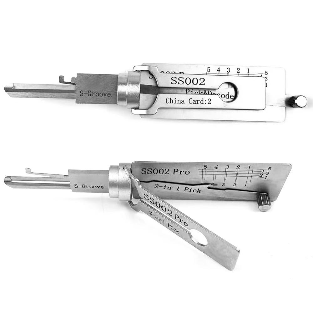 

2 in 1 Stainless Steel Key Decoder Portable Precision Hook And Pickup Hand Tool O-ring Pickup Kit Maintenance Repair Tools Kits