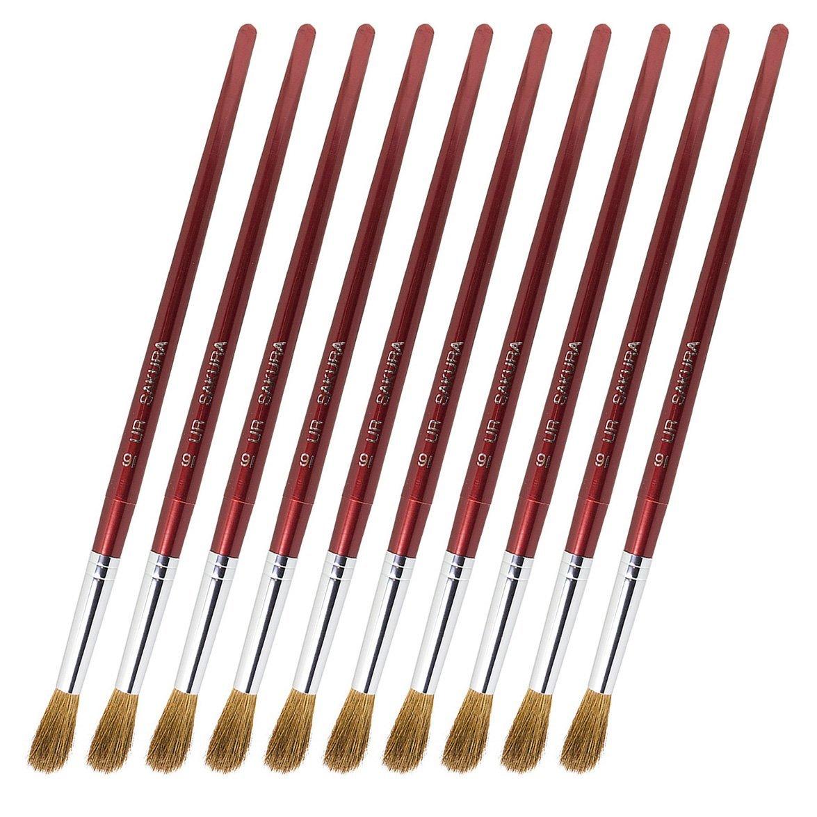 

Sakura Horsehair Round Paint Size 10 Pieces Cray-Pas Brush, 16, UR#16(10),