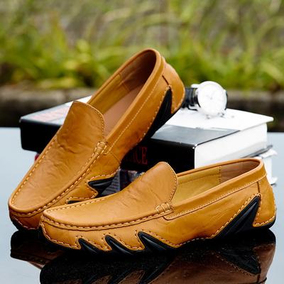 Fashion Genuine Leather Men Casual Shoes Luxury Brand Sneakers 2025 Mens Loafers Moccasins Breathable Dress Slip On Black Driving Shoes