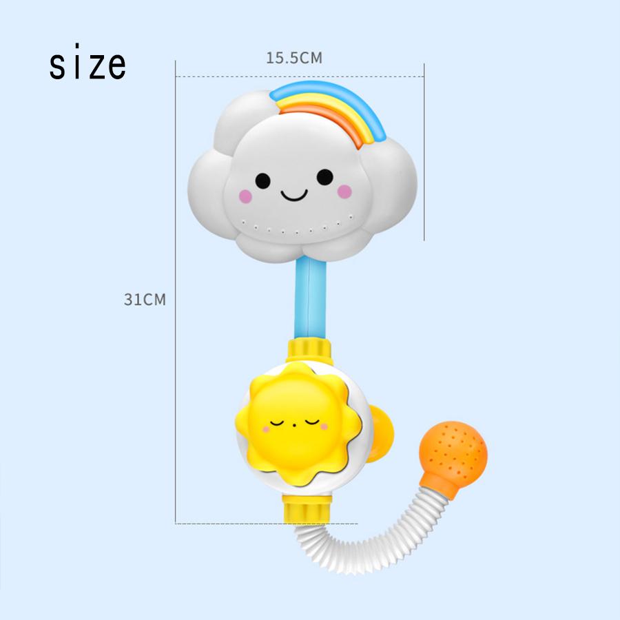 1pcs Children's Bath Spray Sunflower Shower Press Water Summer Rainbow Cloud Shower Baby Bathroom Water Toy