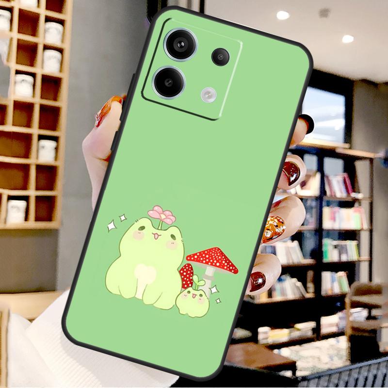 

Мятно-зеленый Лягушка Гриб Для Xiaomi Redmi Note 14 Pro 9 10 11 12 13 15 Pro Plus Чехол Для Redmi 15 15C 14C 12C 10C 13C Redmi 10C