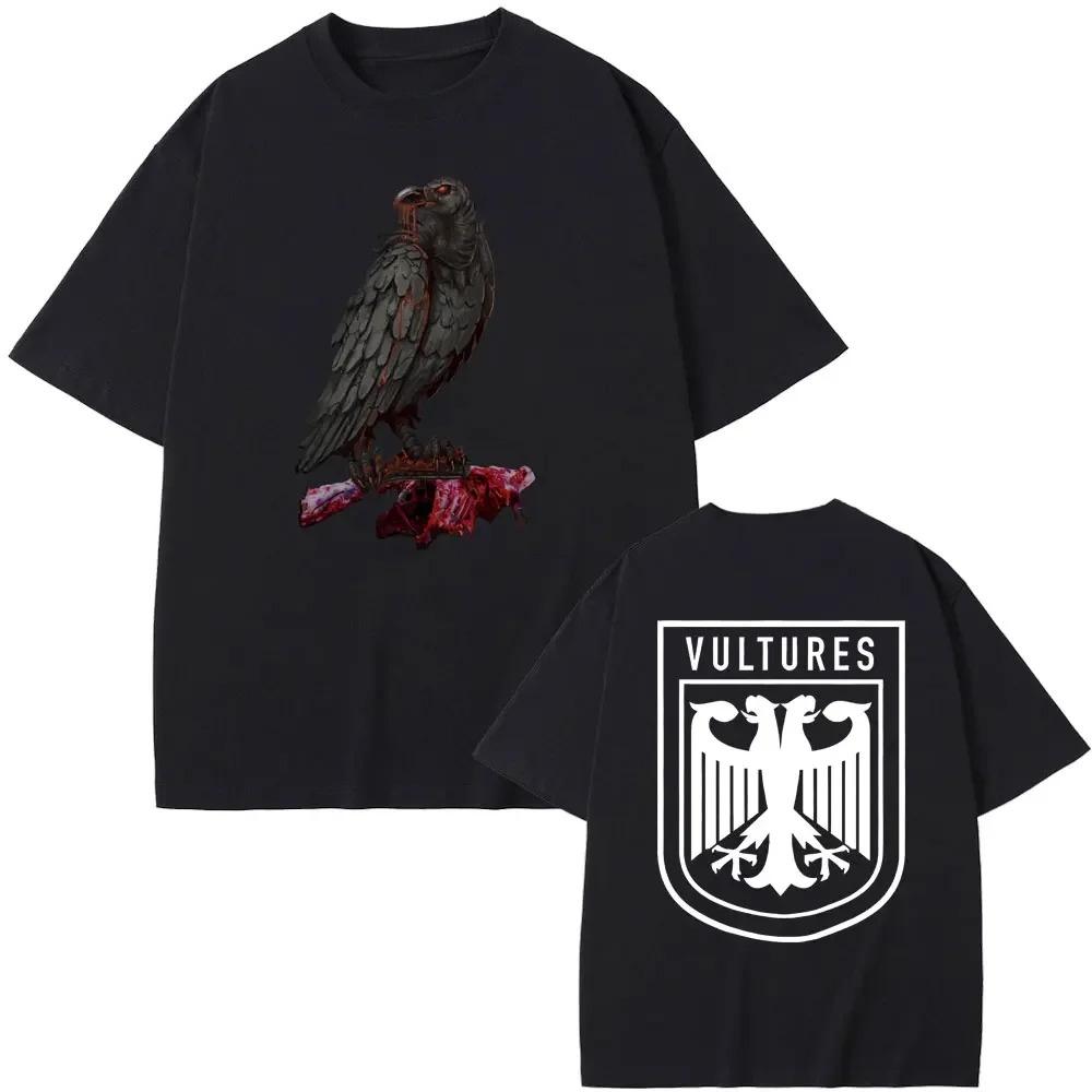 Rapper Kanye West Vultures New Music Album Graphic Printed T Shirts Unisex Unisex Hip Hop Fashion Tshirts Male Tshirt