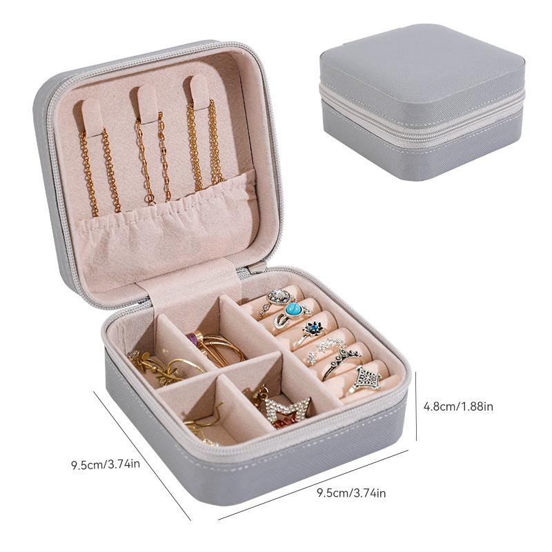 Double Layer Ring Earrings Jewelry Box Storage Large Capacity