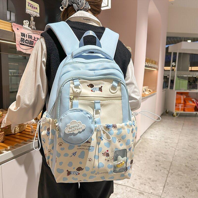 Japanese Ins Cute Girl Joker High Capacity Junior and Senior High School Students' Schoolbags Leisure Backpacks Tide Backpack.