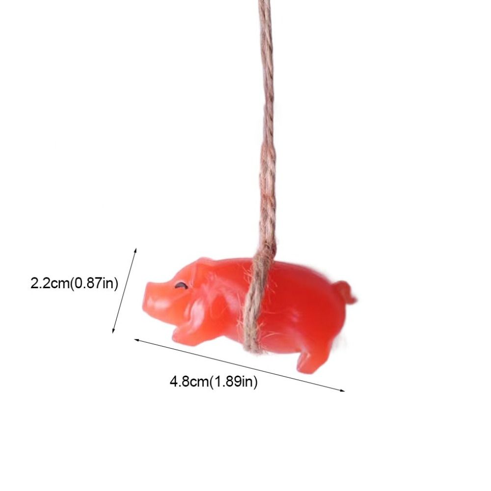 10pcs Temperature Reminder Roast Pig Ornament Color Changing Rearview Mirror Decoration  Girl