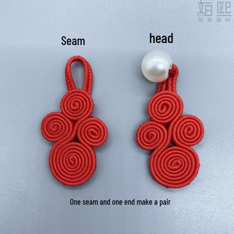 Baixi Clothing Accessories: Handmade Ribbon Woven Four-Wheel Pig Nose Bead Buttons