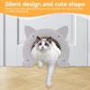Interior Pet Door, Window Cat Door Insert Outdoor Cat Door Hides Litter Tray with Stainless Steel Grooming Brush for Indoor, 22.5x26.5x5.5cm (White)