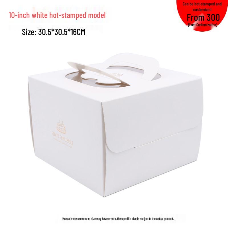 Tall Kraft Paper Cheesecake Box with Window - Available in 4/6/8/10 inch for Mille-feuille and Baking Takeaway.