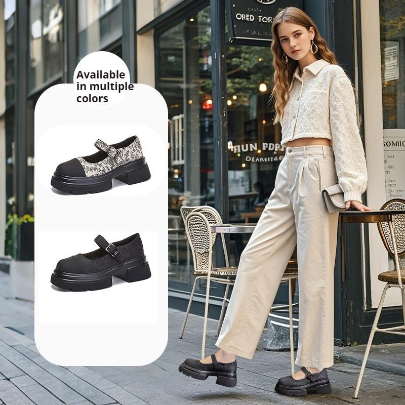 Genuine Leather Mary Jane Shoes Fashion Shoes Casual Non-tiring Women's Shoes