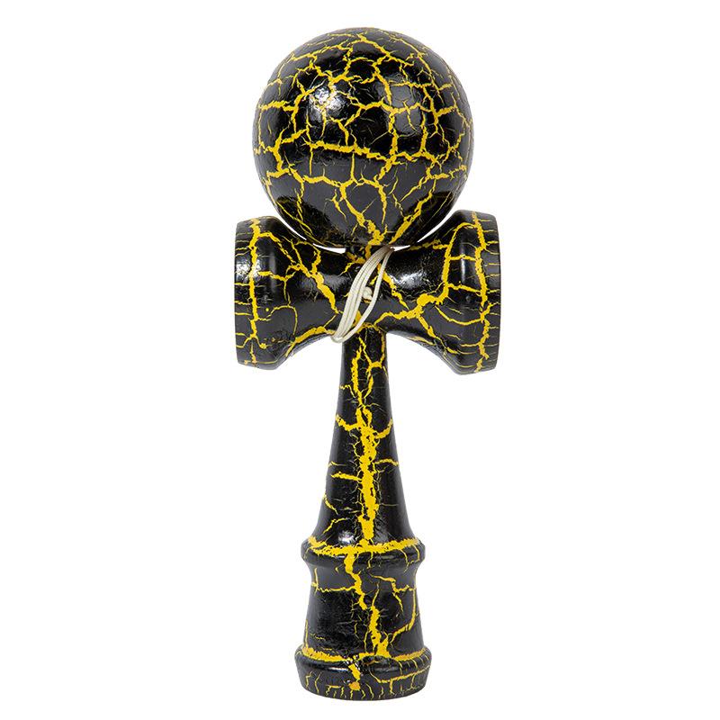 Crack Painted Kendama Toy Outdoor Fitness Balls Train Eye-hand Coordination for Children Adults Outdoor Fun Juggling Sports Ball