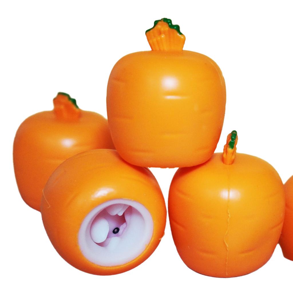 2 peças Cenoura Squishy Coelho Apertar Brinquedos Telescópicos Crianças Rabanete Coelho Copo Beliscar Brinquedo Musical Presente Criativo para Alívio de Estresse