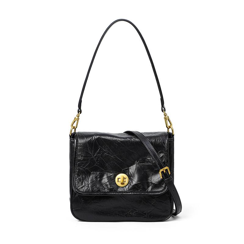 New Women's Bag Crossbody Bag Mailbox Genuine Leather Armpit Bag High-end Shoulder Bag