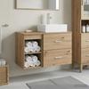 Bathroom Furniture Set 2 Pcs Artisan Oak Wood Based Material