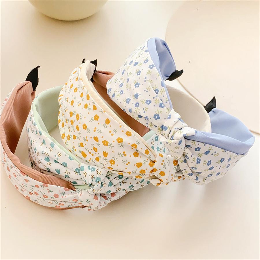 Fashionable and fresh patterned hairband for women, sweet floral bows, headband, children's dance versatile hair accessories