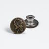 Antique Bronze Smooth Metal Tack Button for Jeans, Jackets & Dungarees with Engraving