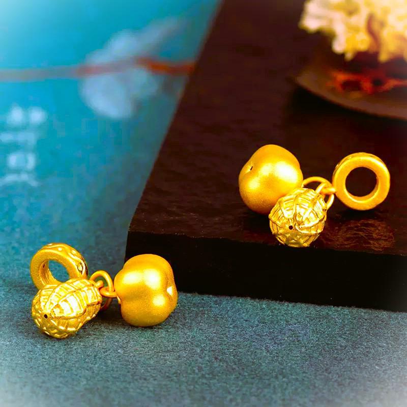 New Year Golden Sand Women's Good Fortune Necklace: Alloy Pendant for Wealth & Blessings