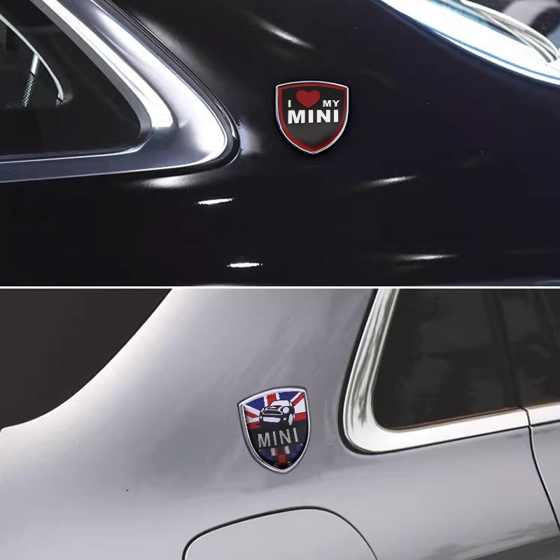 1/2Pcs 3D Metal Car Styling Shield Stickers Trunk Exterior Auto Decals Accessories For MINI Cooper JCW WORKS R55 R56 F55 F56 R57