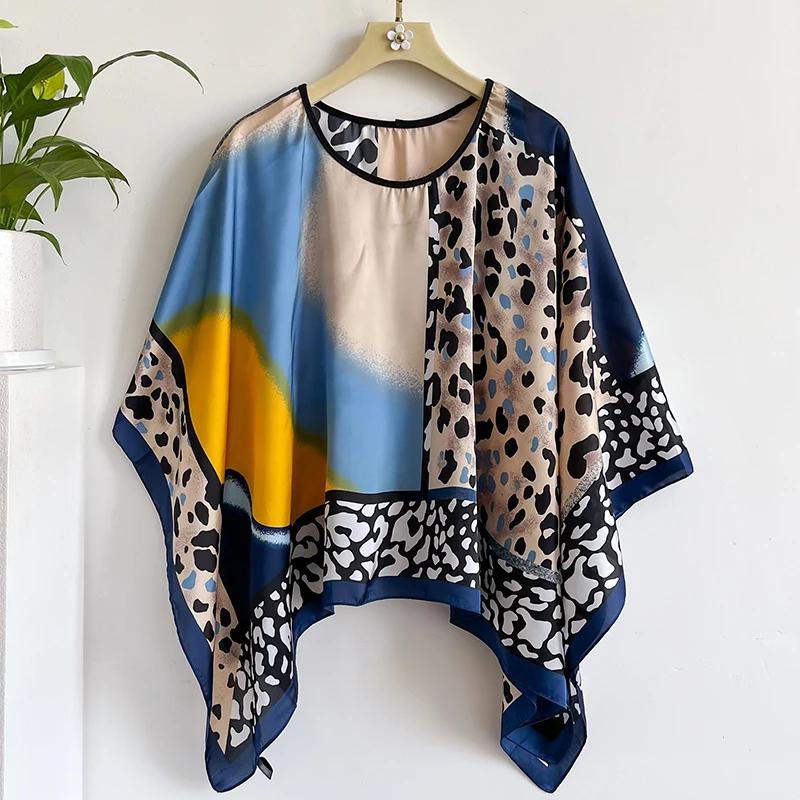 2025 New Silk Scarf 110x110cm Luxury BrandDesigner Pullover Scarf Print Head Large Handkerchief Hijab Shawl Women Bandanna Foula