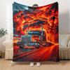 1Pc Transformers Optimus Prime Statue Blanket For Couch Bed Plush Cozy Fuzzy Blanket Super Soft Warm Blankets For Fall And Winter 091882