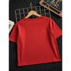 European Sizes Skateboard White Black Text Cotton Boys T-Shirt Boys Creative T-Shirt, Casual Weight Comfortable Short Sleeve Top, Summer Clothing