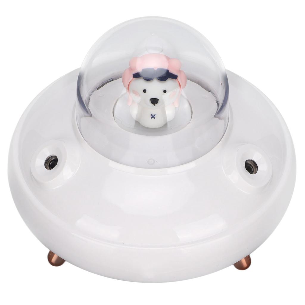 UFO Niedlicher Mini-Luftbefeuchter 500ml Doppeldüsen Kleiner Kaltnebel-Luftbefeuchter für Büro Reise Schlafzimmer Babyzimmer Auto