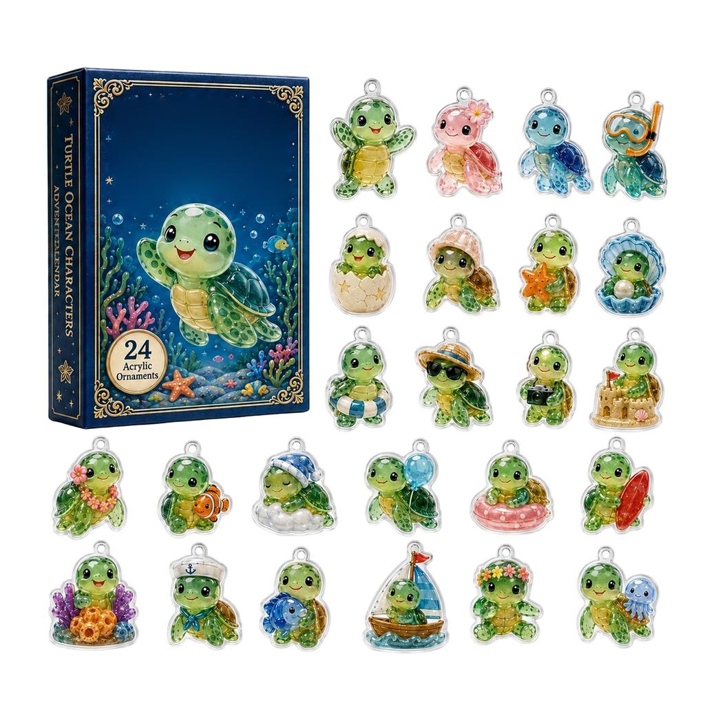 Acrylic Turtle Shaped Advent Calendar Mysterious Box