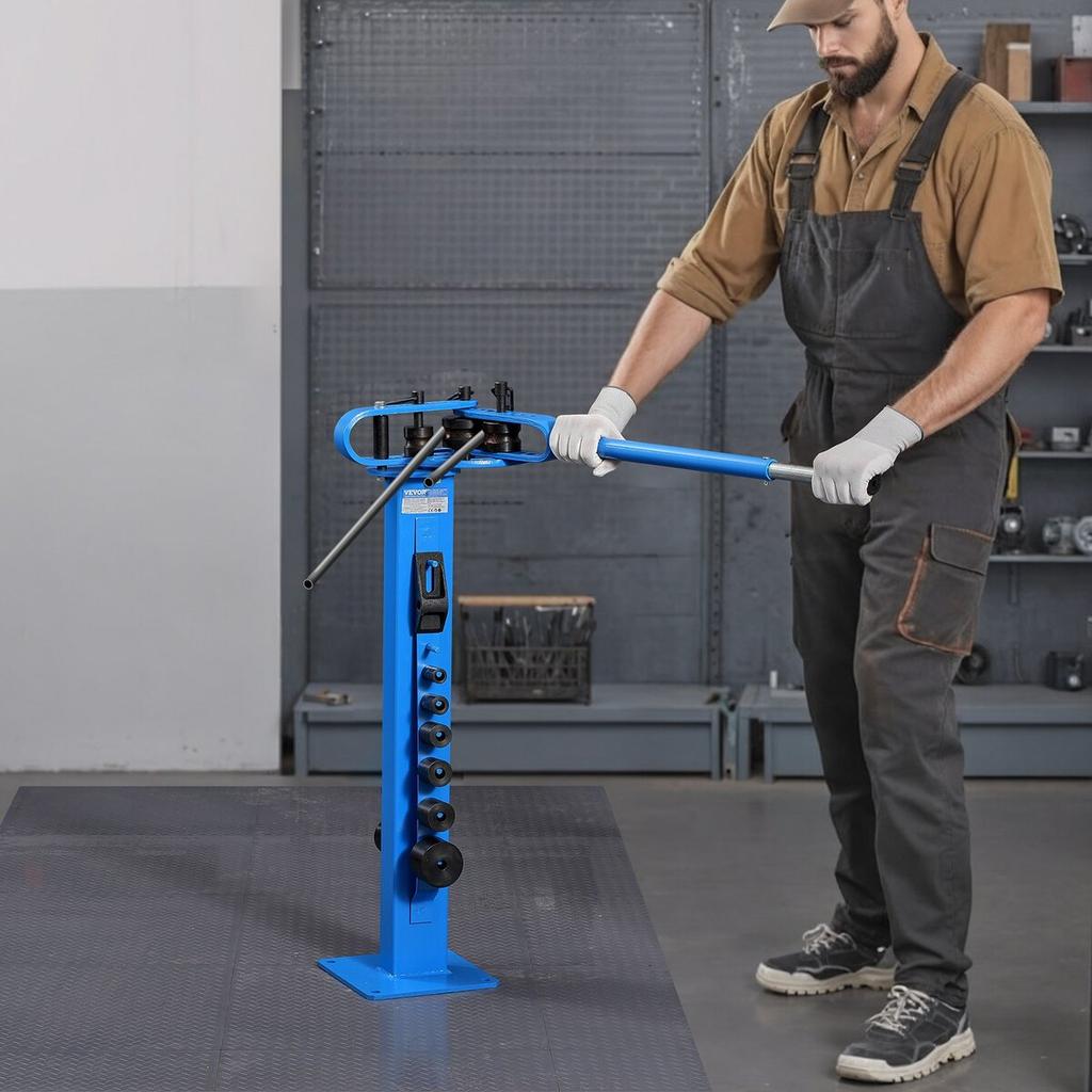 Manual Pipe Bender, Pipe Tube Bender with 14 Bending Dies, 200° Heavy-Duty Tube Bending Tool for Copper Aluminum Iron Pipes, Ideal for HVAC Air
