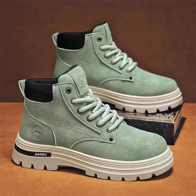 Fashion Autumn New Arrival Fashion Casual British Style Designer Motorcycle Boots Comfortable High Quality Winter Warm Lace Up Men Shoes