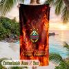 Beach Towel Rapid Wien FC Print Custom Name Text Soft Towel for Swimming Pool