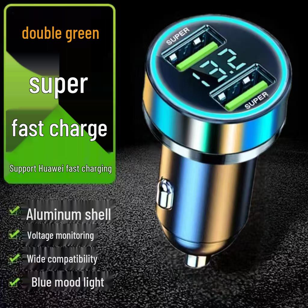 66W Dual USB Car Charger - Super Fast, Multi-Function Cigarette Lighter Adapter