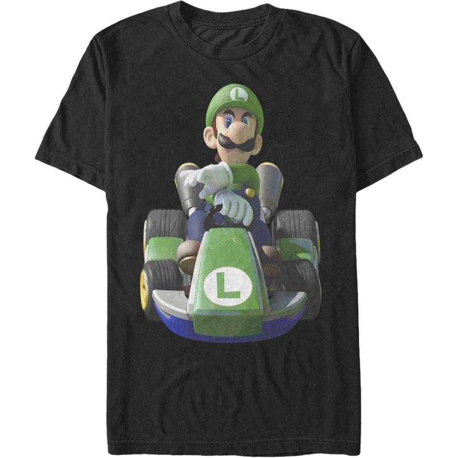 Nintendo Men s Mario Kart Luigi Driving Fast XXXXXL чёрный