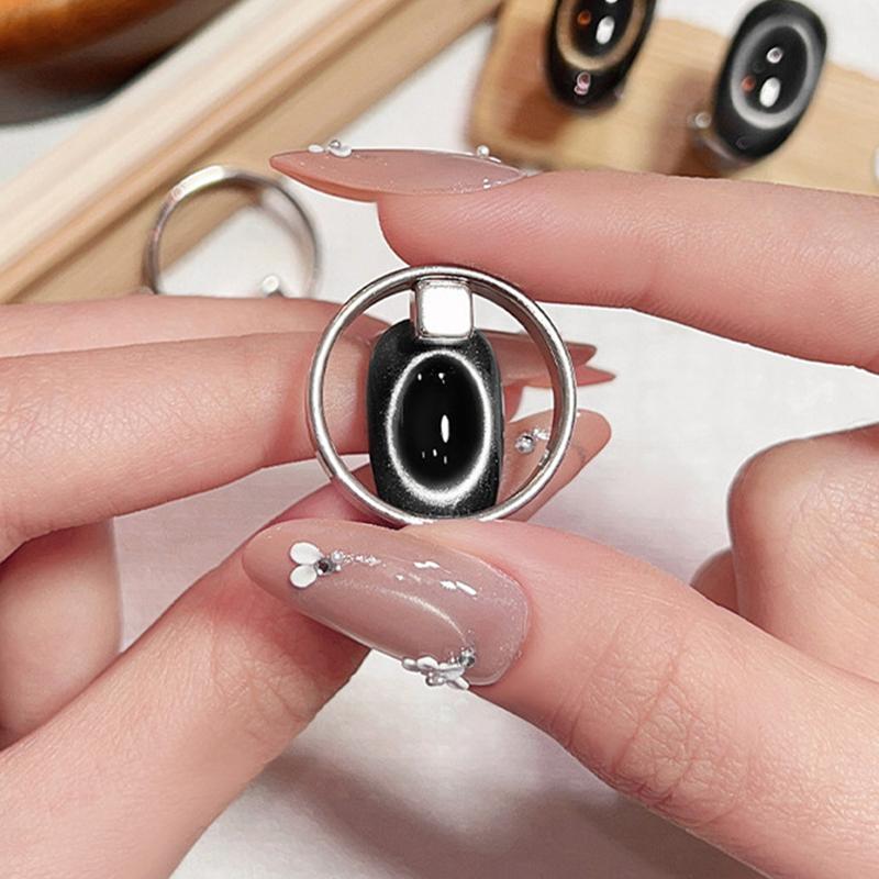 Hot Ring Magnet Hollow Cat Eye Oval Nail Magnet Manicure Tool For DIY Gel Polish Magnetic Nail Art Auxiliary Tools Supplies Set
