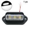 1/2PCs 6 LEDs Car License Plate Lights Waterproof Truck Signal Lamp White Bulbs Safety Driving Tail Lamp Car Accessories 12/24V