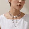 Boho Love Heart Choker Geometric Clavicle Chain Vintage Bead Necklace  Photography Props