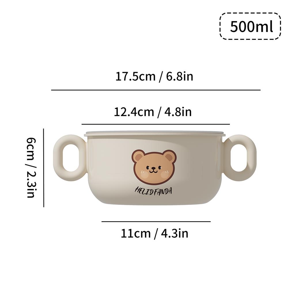 WORTHBUY Kid Dinnerware Set 304 Stainless Steel Child Cutlery Anti Scalding Detachable Bowl Water Cup With Spoon Fork Chopsticks