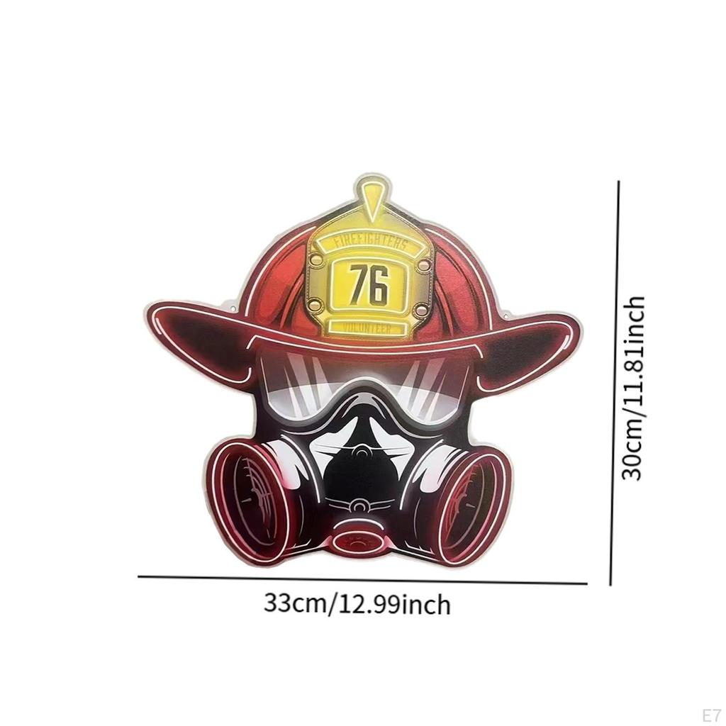 Creative Firefighter Helmet Light with USB for Playroom Decor