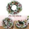 20/30/40cm Christmas Simulation Pine Wreath Christmas Tree Decoration Wreath Home Christmas Decoration Hanging Decoration