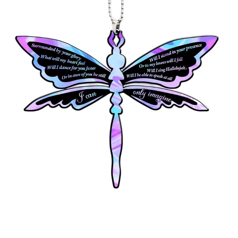 

Акриловые подвески в виде стрекоз для подвешивания в машину, плоские, украшения для сумки, декор для рождественской елки чёрный