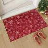Exquisite Christmas Washable Entryway Rug Christmas Snowflake Indoor Non-Slip Front Door Mat Soft Rug Home Decoration Carpet