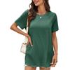 Womens Short Sleeve Tops Summer Side Split T Shirts Casual Loose Fit Basic Tees Shirts