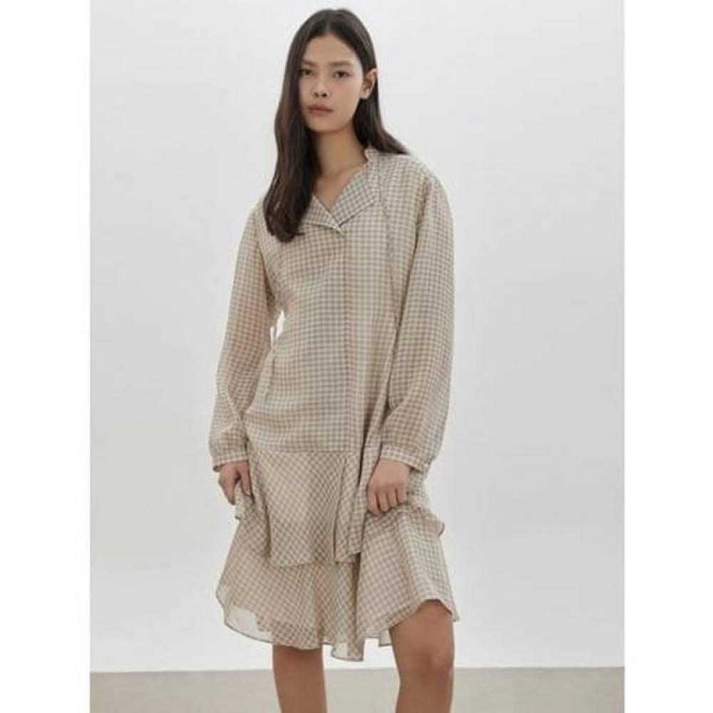 Cc Collect Check Pattern Chiffon Dress C261mse004