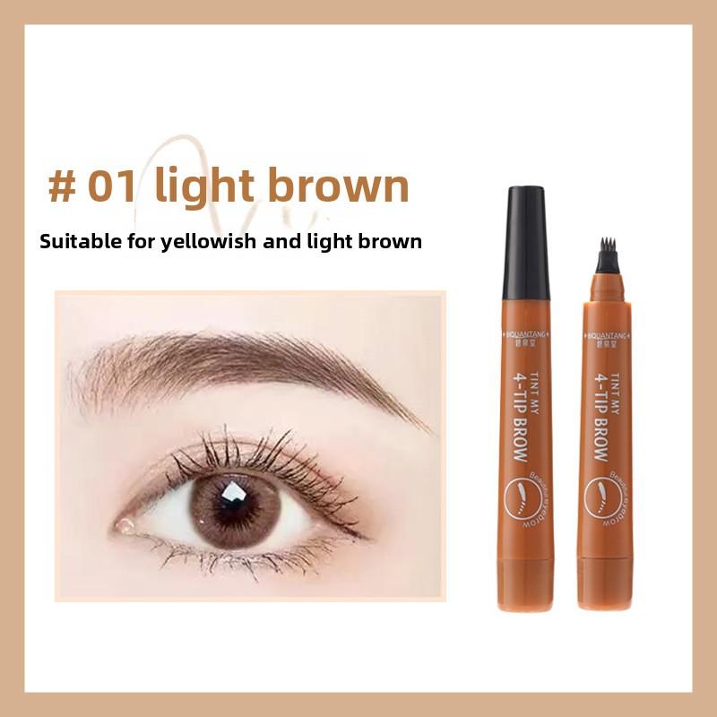 

Водостойкий карандаш для бровей с четырьмя зубцами, долговечный, не размазывается, для начинающих, универсальное использование, срок годности 3 года 01