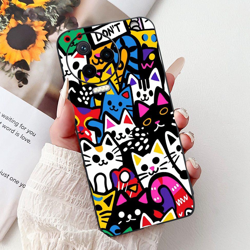 For Infinix Note 12 Pro 4G Case X676B Silicone Cute Cat Fashion Flowers Painted Cover For Inifnix Note 12 Pro Phone Case Bumper